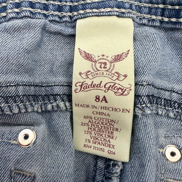 Faded Glory Bootcut Distressed Women's size 8 Medium Blue Denim jeans   Great Co - Picture 3 of 4